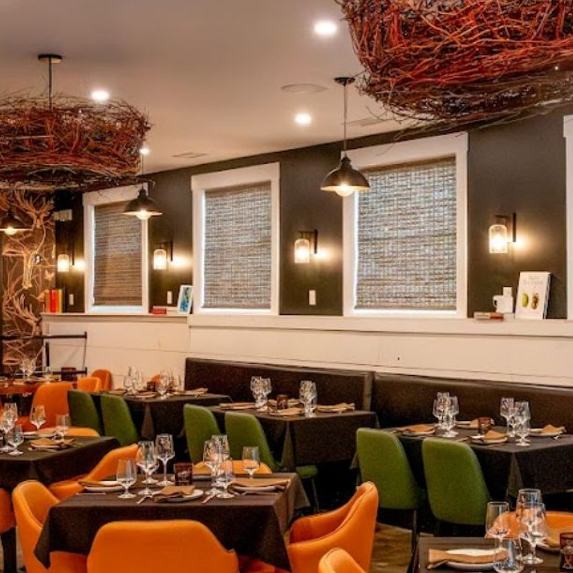 Wines chosen to complement the table
